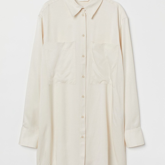 H&M Tops - H&M Off White Long Sleeve Blouse, Button Up, 100% Viscose, Women’s Large NWT
